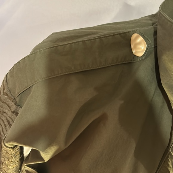 BOGO L’ATISTE Army Green Partial Sheer w/Front Zipper Long Sleeve Dress Size Sm - Picture 11 of 14